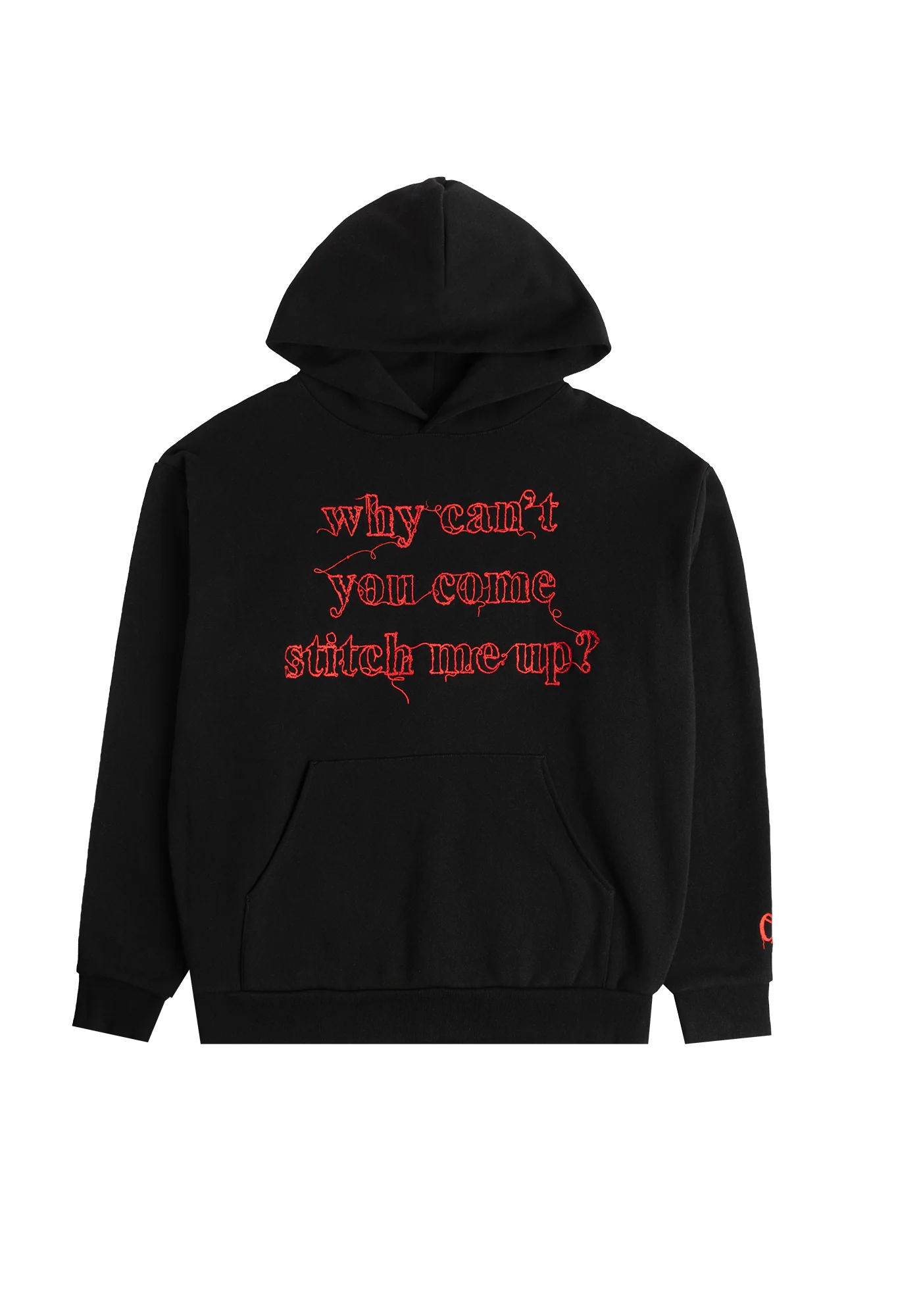 stitch me up embroidered hoodie